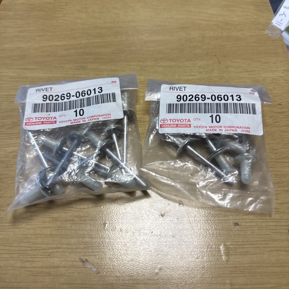 20 Pcs Gas Filler Door Aluminium Rivets for Lexus & Toyota 90269-06013
